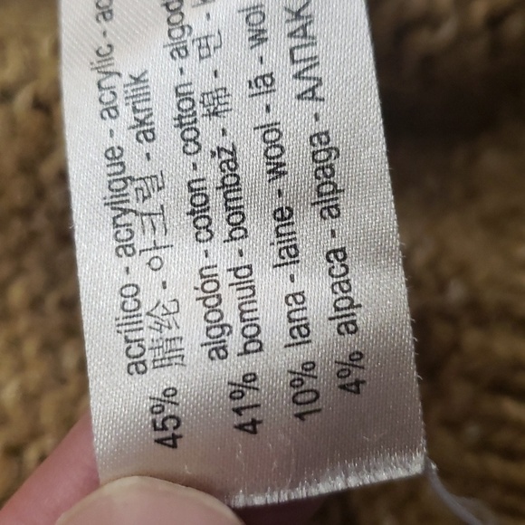 Massimo DUTTI CHUNKY BEIGE CABLE KNIT ALPACA WOOL BLEND SWEATER XS - Picture 6 of 7